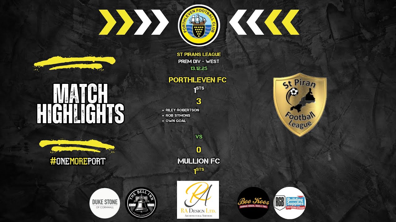 PORTHLEVEN FC 1STS VS MULLION FC 1STS   13 12 25