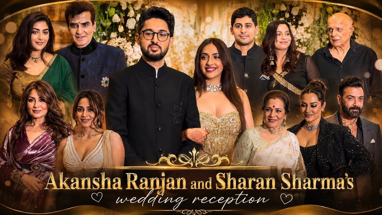 Bollywood stars arrived to celebrate Akansha Ranjan and Sharan Sharma's wedding reception in Mumbai.