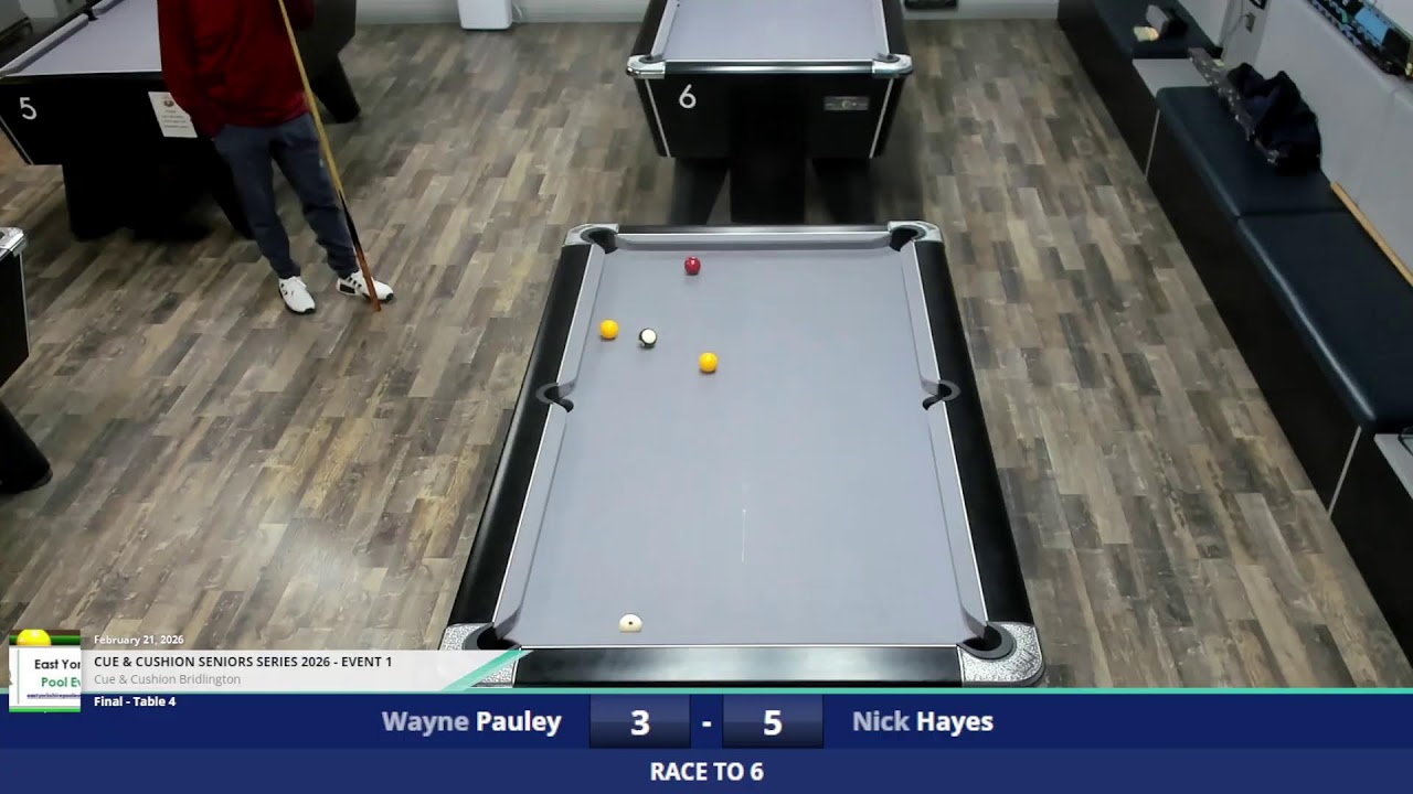 Cue & Cushion niors SEries Event 1 Final -Wayne Pauley v Nick Hayes