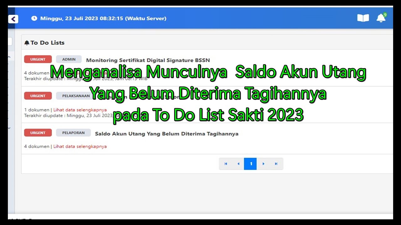 Cara menganalisa Saldo Akun Utang Yang Belum Diterima Tagihannya di To Do List Sakti 2023