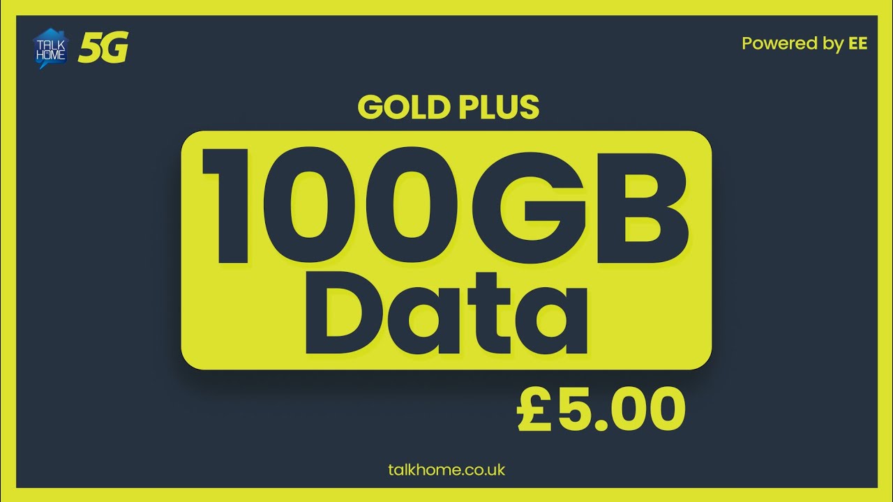 100GB data for just £5 - Exclusive SIM-only deal - Talk Home Mobile