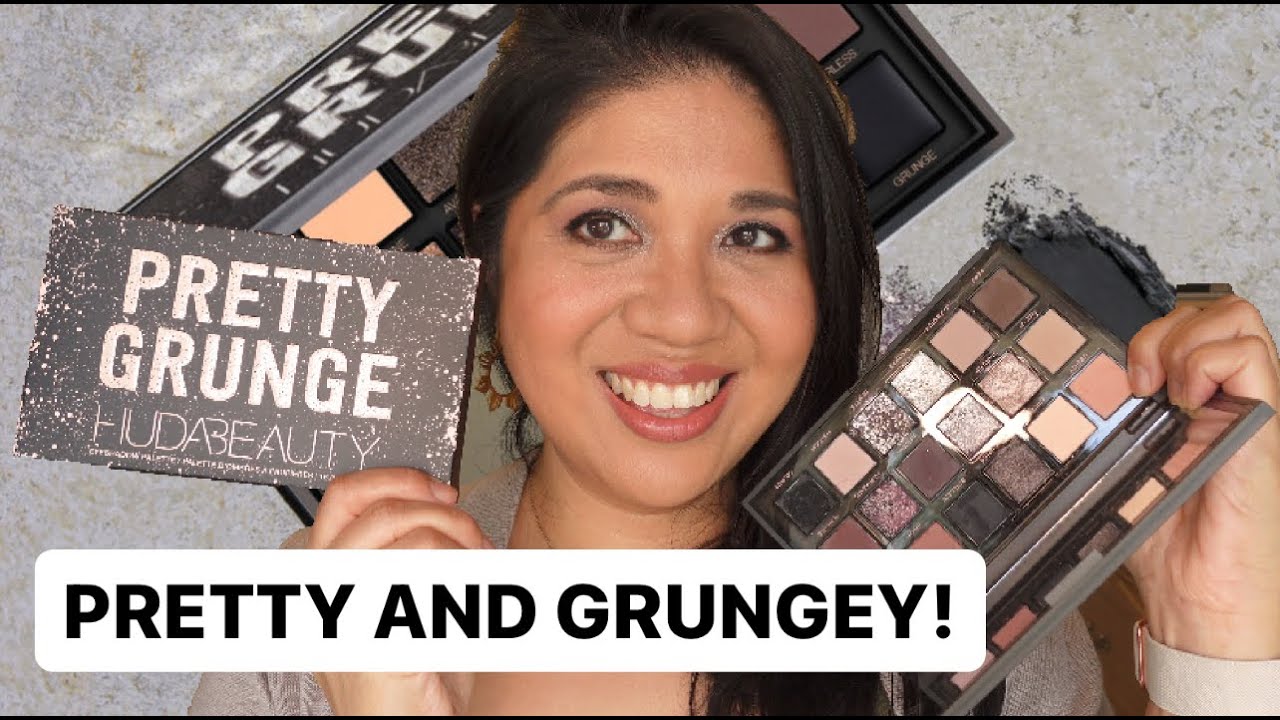 HUDA BEAUTY PRETTY GRUNGE EYESHADOW PALETTE | THREE LOOKS, SWATCHES ON MEDIUM, TAN WARM OLIVE SKIN