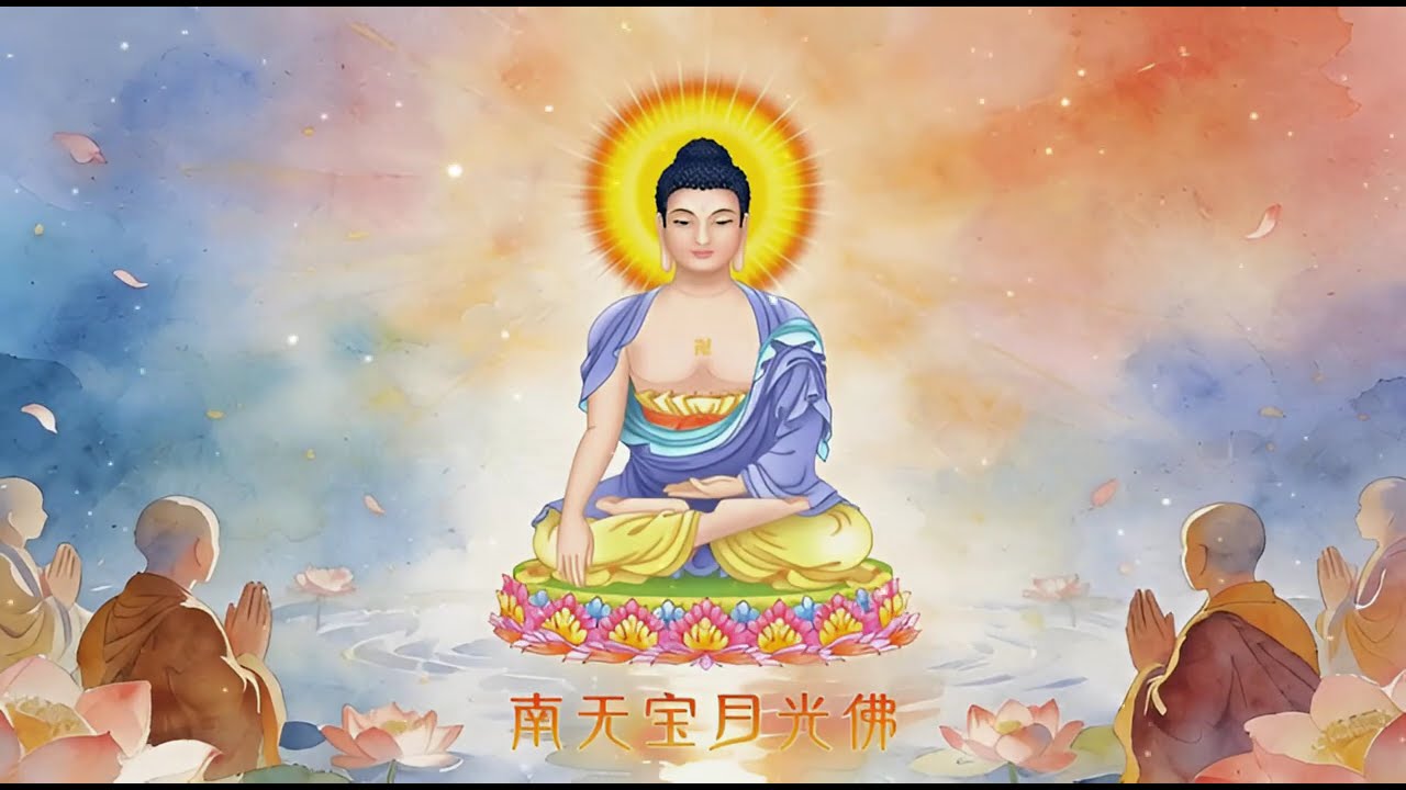 六字大明咒（寶月光如來）三十五佛中的南無寶月光佛 藏傳佛教六字真言 옴마니반메훔