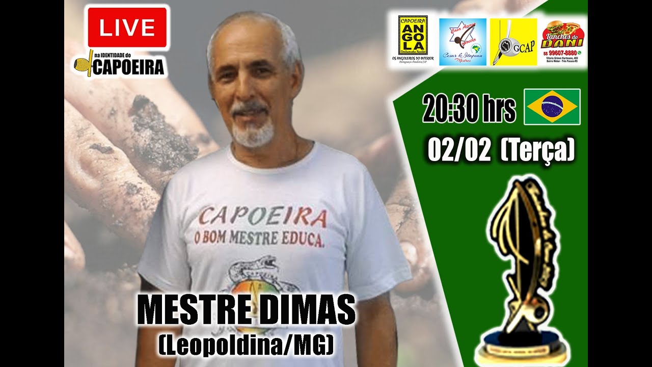 185&ordf; LIVE NA IDENTIDADE DO CAPOEIRA - MESTRE DIMAS