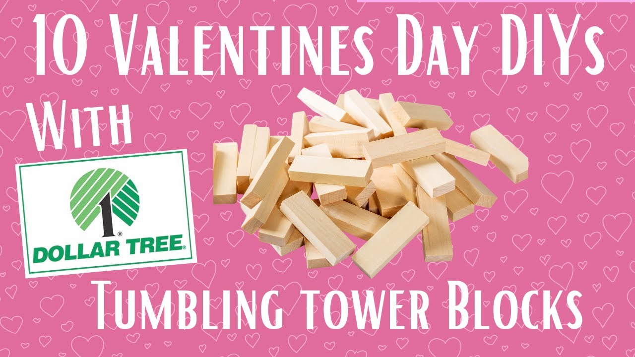 Valentine’s Day Dollar Tree Tumbling Tower DIYs 💘 Easy Crafts, Decor & Gifts