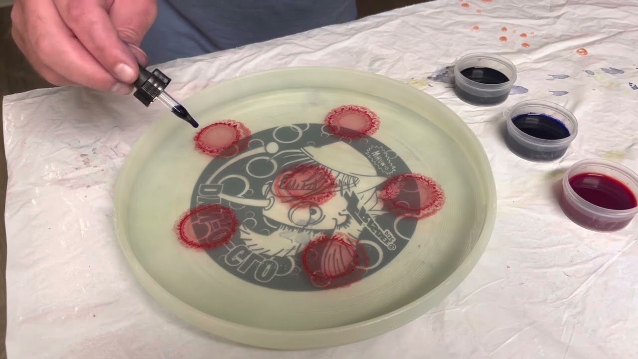Clear glue disc dye tutorial