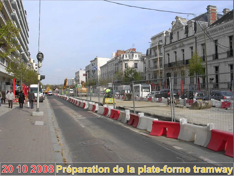 Travaux du Tramway d'Angers entre 2008 et 2011 - 07 - Secteur Boulevard Foch