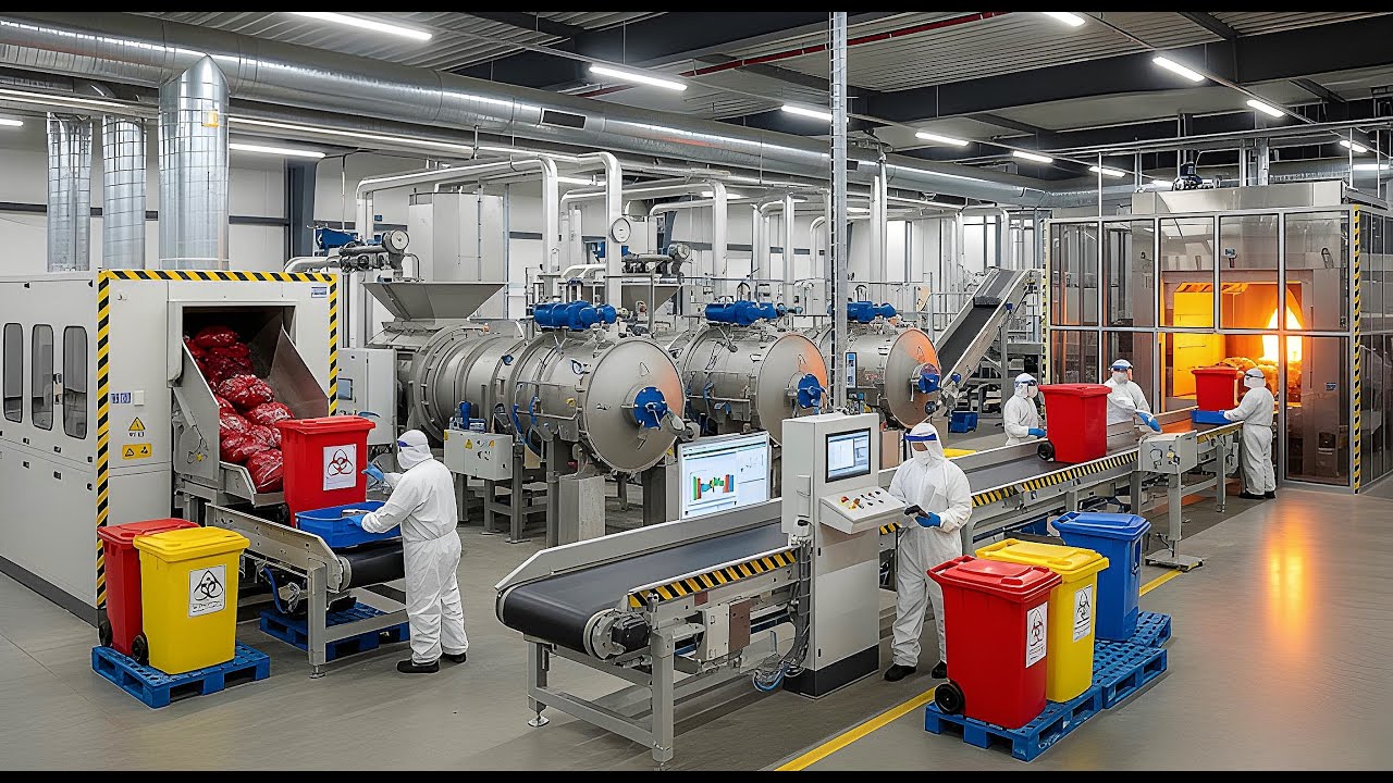 Inside a Modern Biohazard Waste Facility – Destroying Virus Infected Materials Safely