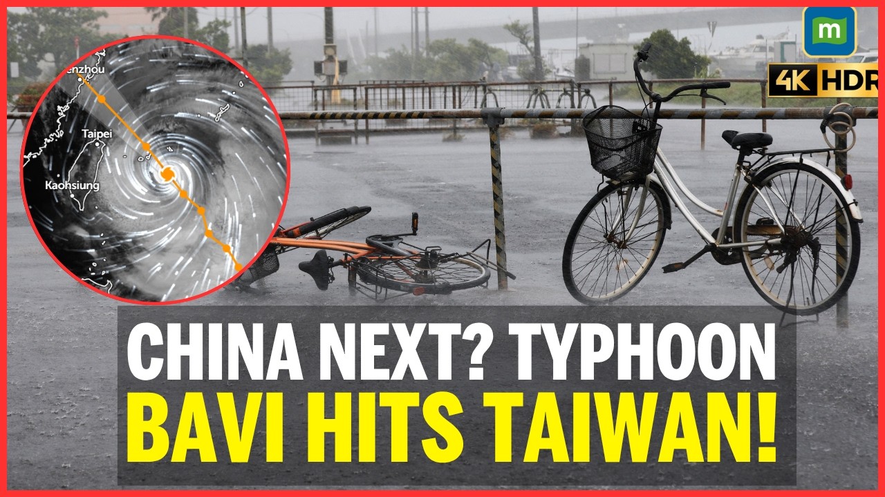 TYPHOON BAVI HITS TAIWAN: Largest Storm Since 1987 Slams Taipei | 1 Meter Rain Warning | World News