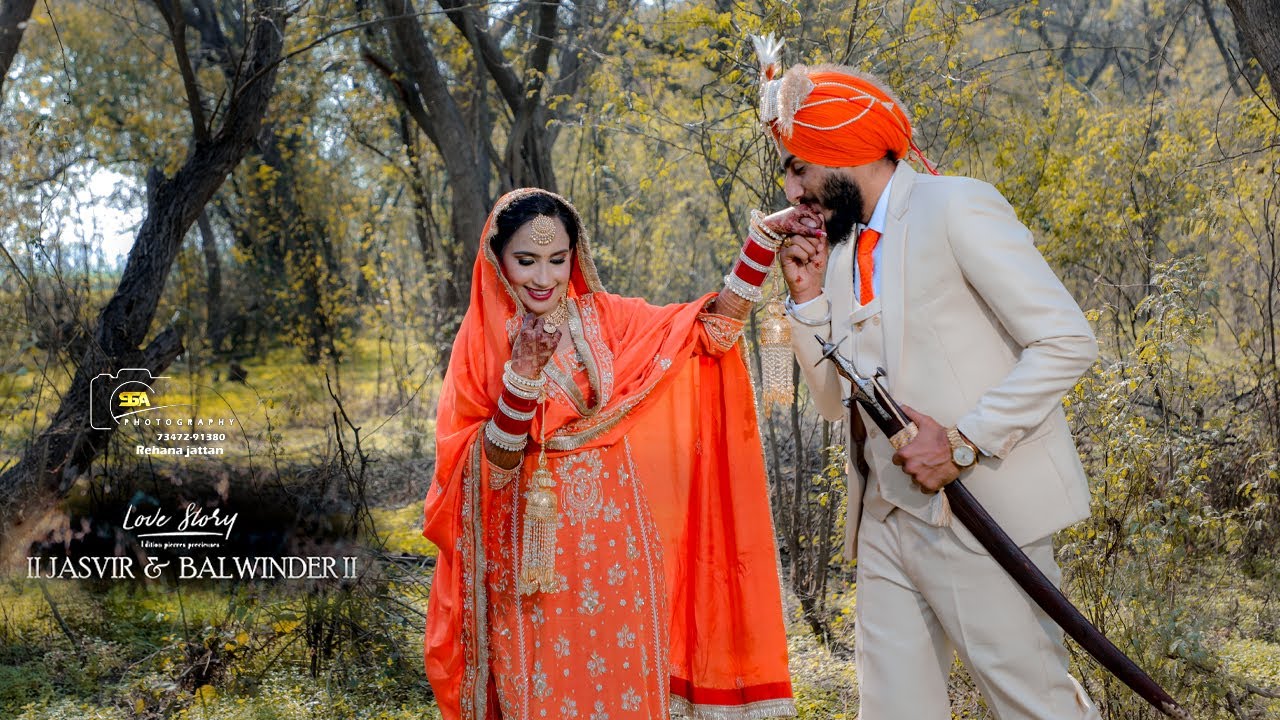 CINEMATIC WEDDING SONG II STA PROFESSIONAL PHOTOGRAPHY ANGREJ SINGHII REHANA JATTAN II 73472-91380II