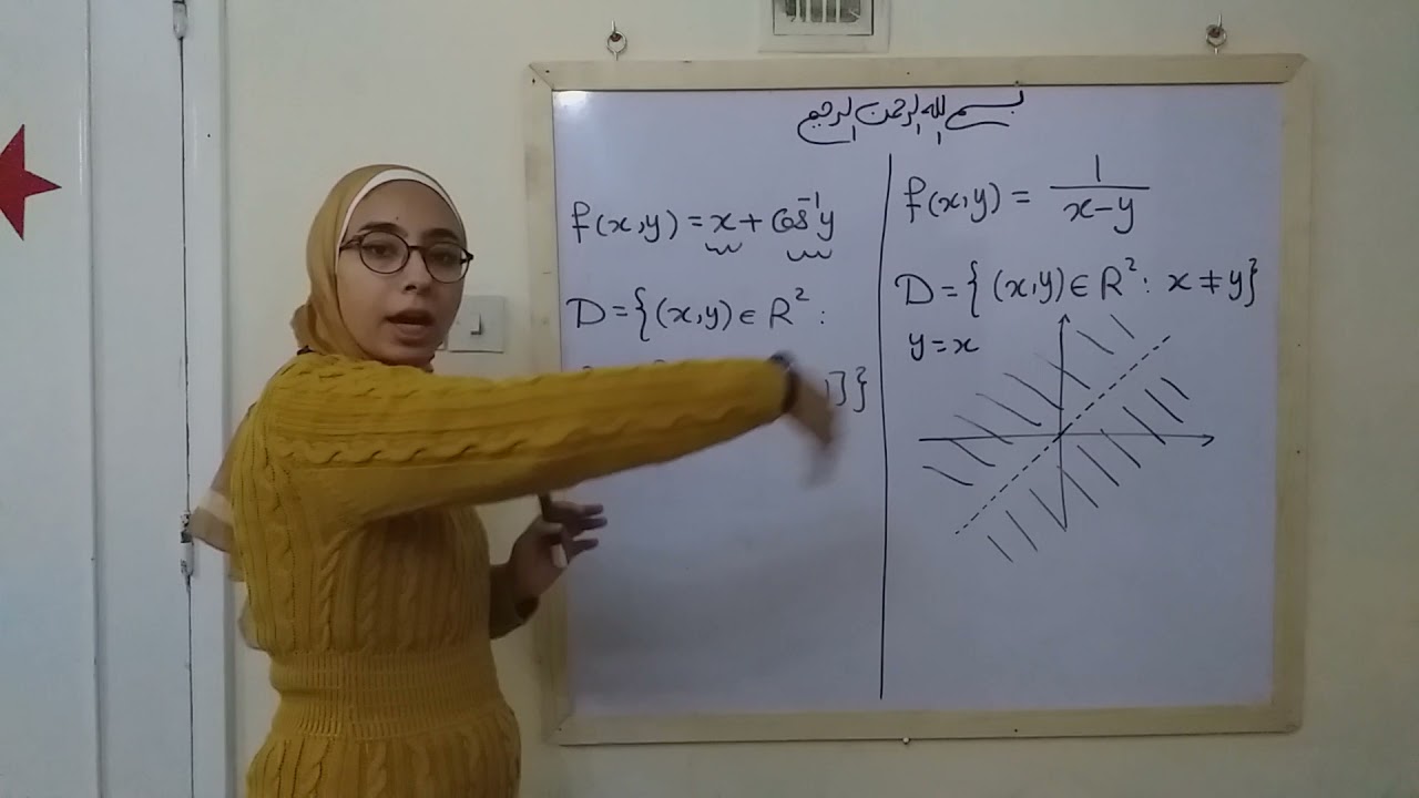 مجال الدالة ذات المتغيرين