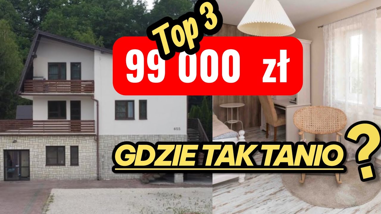 2 DOMY ZA 99 TYS. ZŁ?! GIGANT ZA GROSZE | TOP 3 OKAZJE