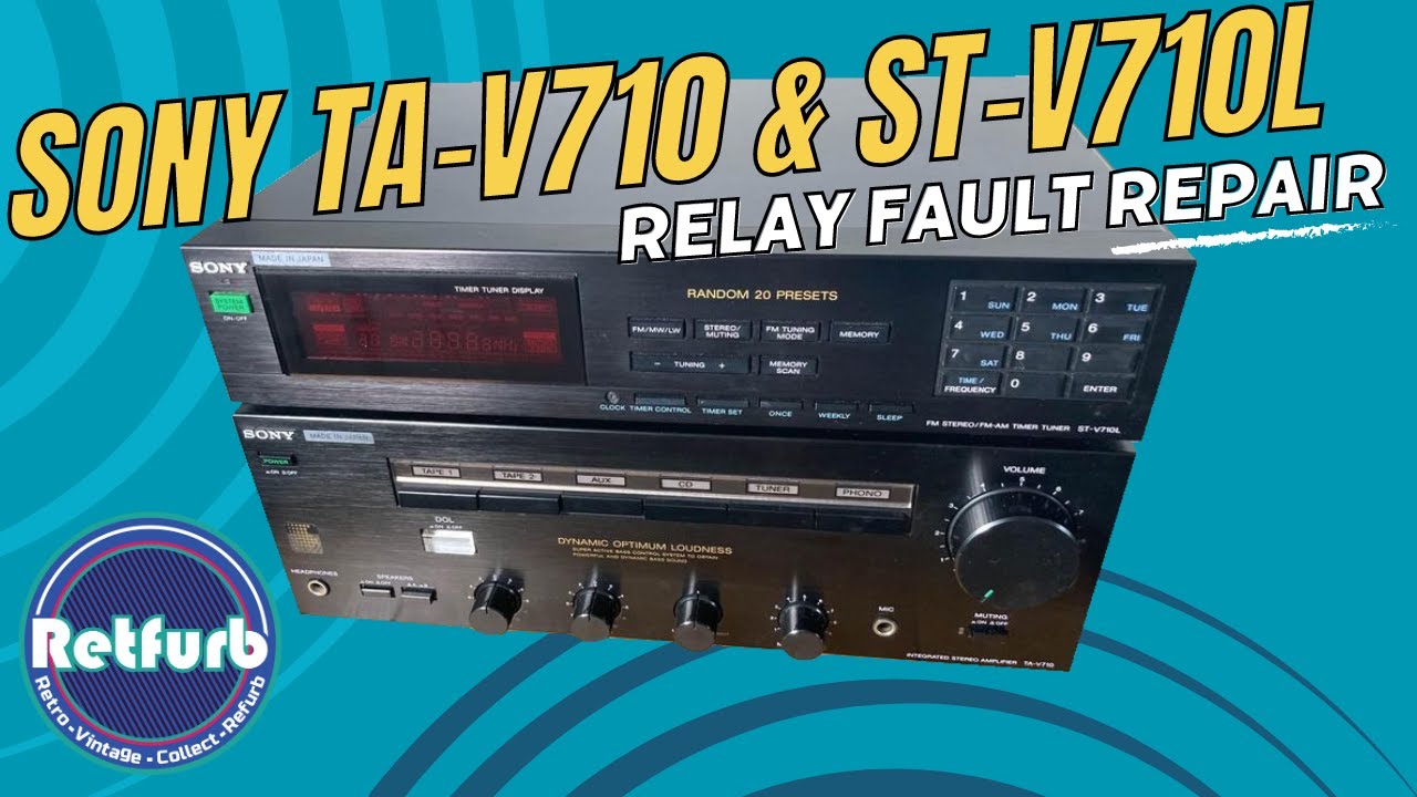 SONY ST-V710L Sticking Relay Issue Repair & TA-V710 Potentiometer clean - Retfurb Vintage Refurb