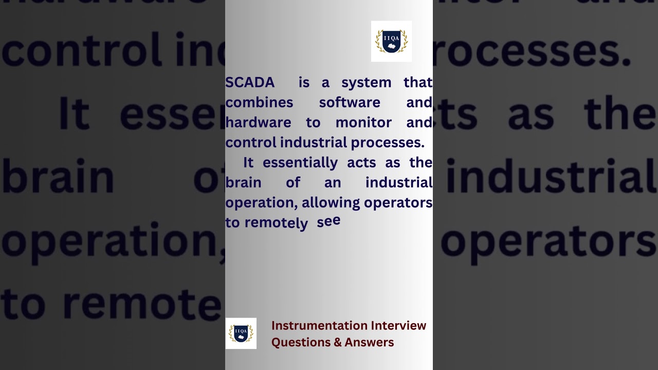 What is the abbreviation of SCADA? 