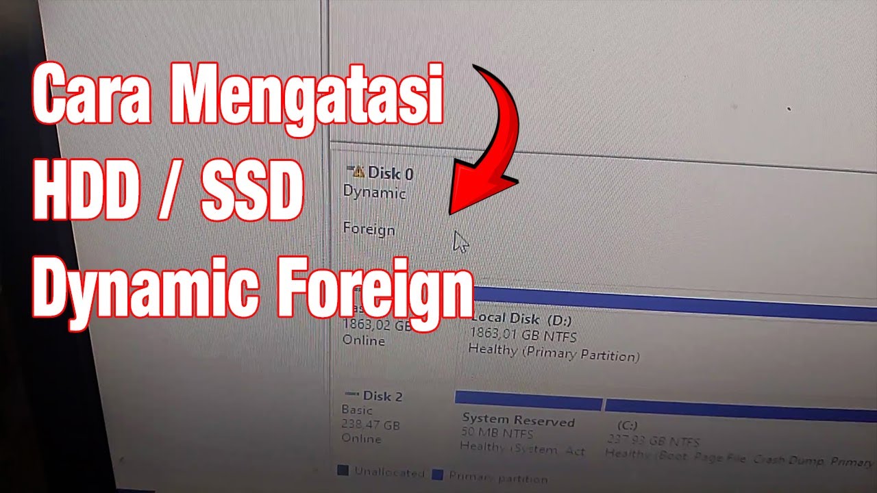 Cara Mengatasi Dynamic Foreign Pada HDD atau SSD #ssd #hdd #dynamic #foreign #foreigner #tutorial