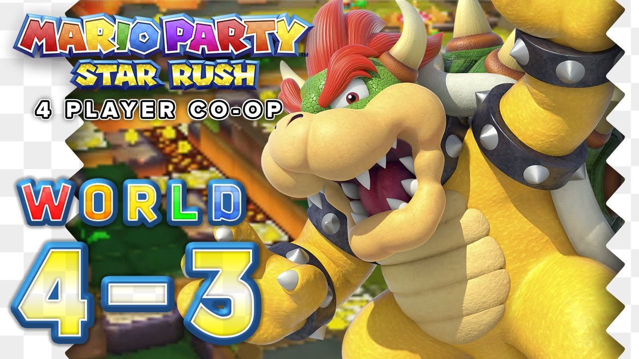 Mario Party Star Rush - Toad Scramble: WORLD 4-3 (4-Player)
