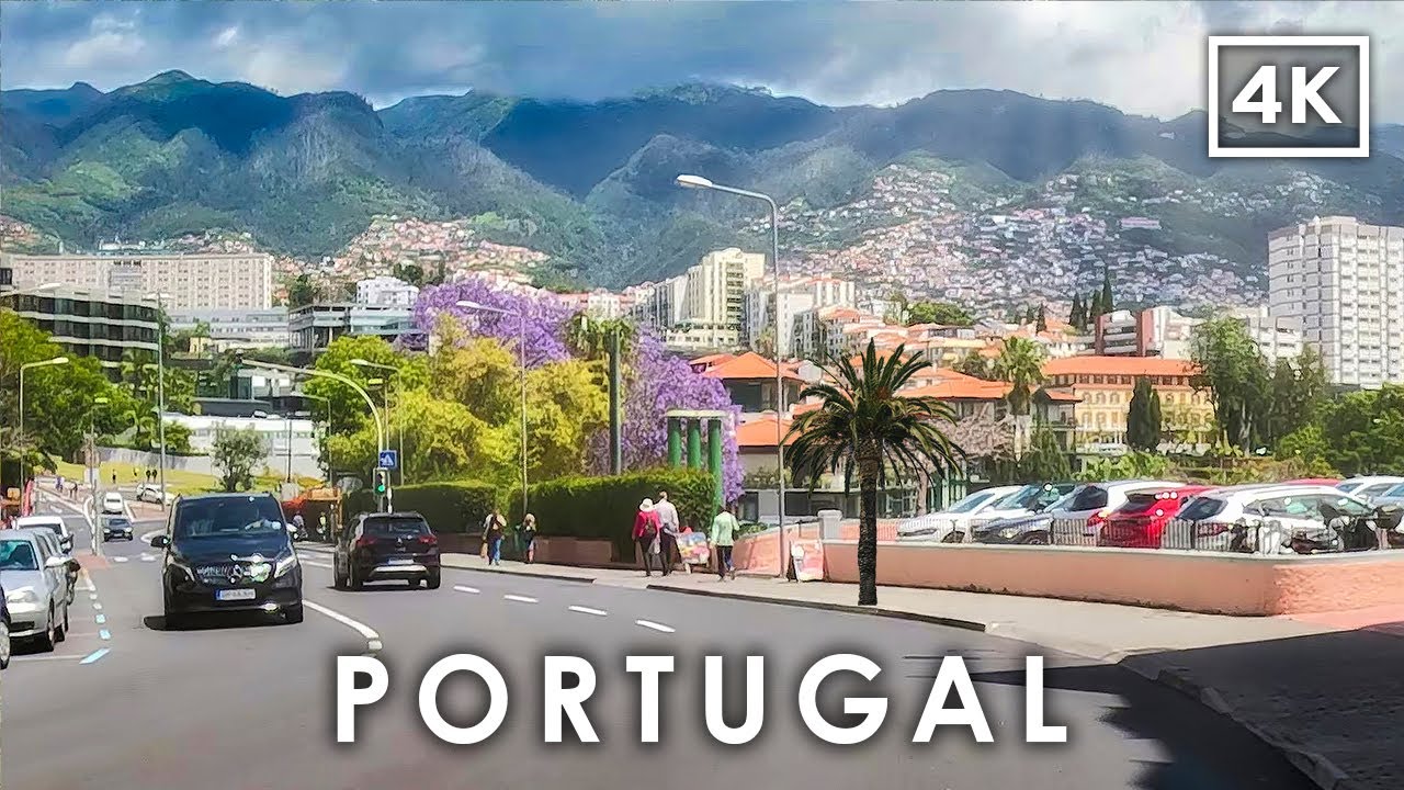 Откройте для себя Фуншал 🇵🇹 | 4K Живописная Автопрогулка по Мадейре, Португалия