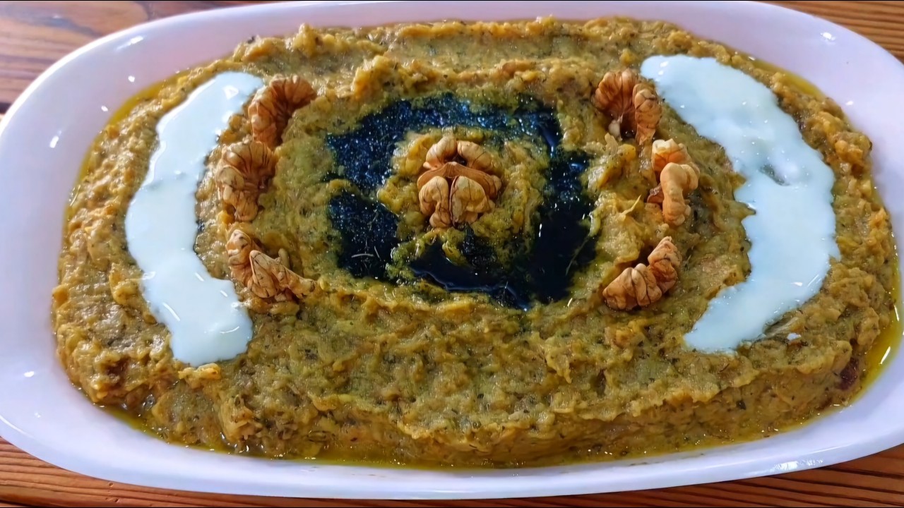 طرز تهیه حلیم بادمجان با گوشت گوسفندی و عدس/حلیم بادمجان یکی از غذا های اصیل و سنتی ایرانی