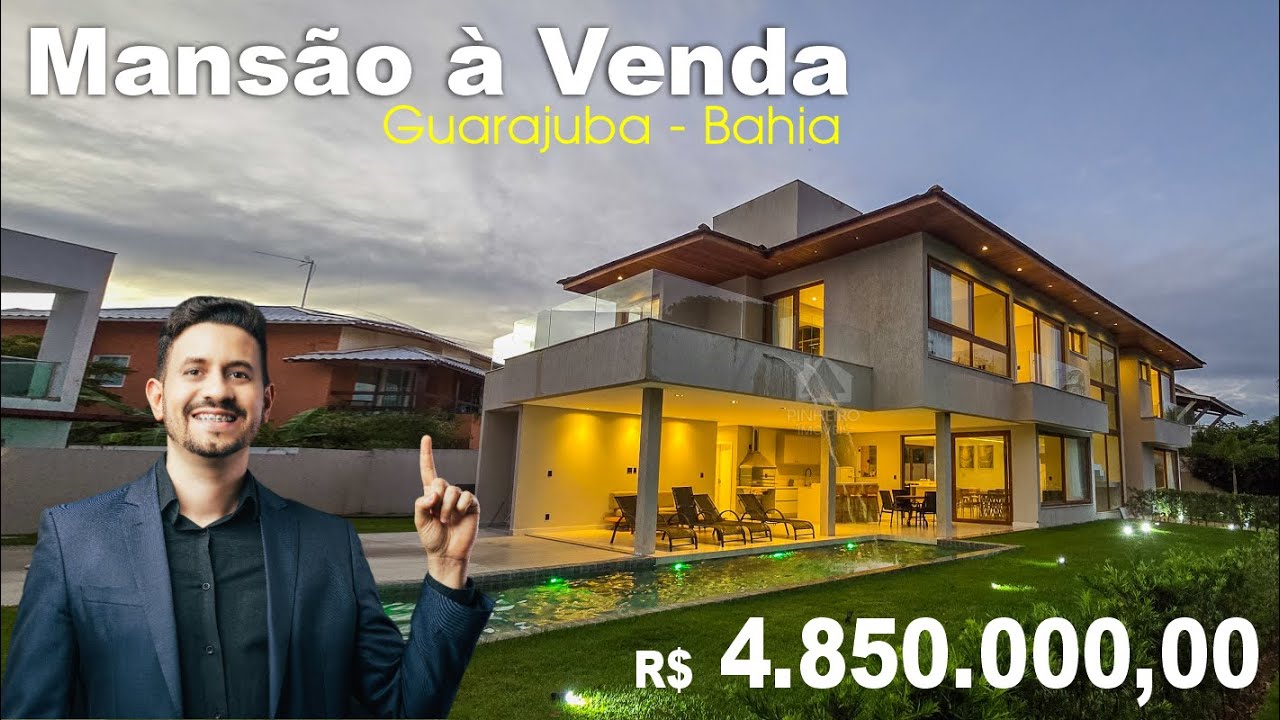 MANSÃO NA PRAIA DE GUARAJUBA | CONDOMÍNIO PARAÍSO DOS LAGOS- R$ 4.850.000,00 - ASSISTA EM 4K