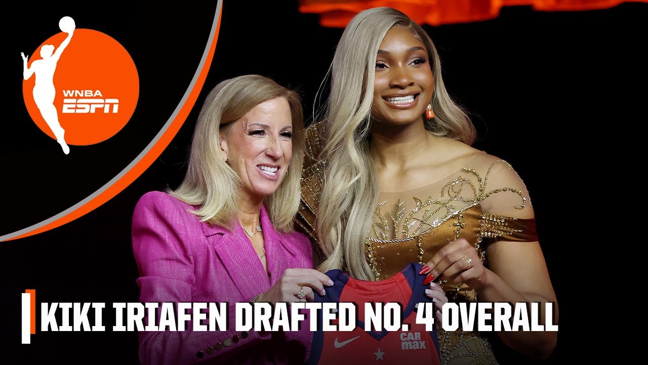 Kiki Iriafen selected No. 4 overall by the Washington Mystics 🙌 | WNBA Draft
