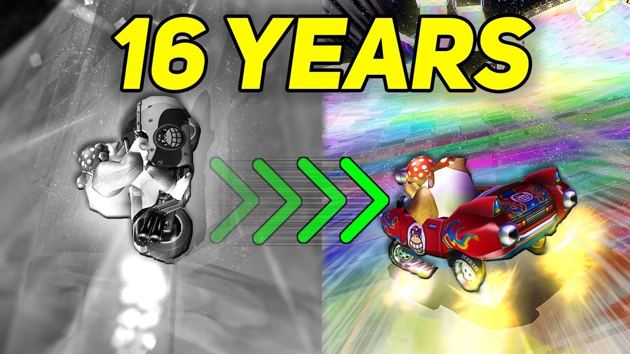 Эволюция мировых рекордов Rainbow Road (без глюков)