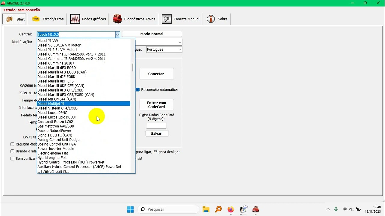 SOFTWARE ALFA OBD ATUALIZADO
