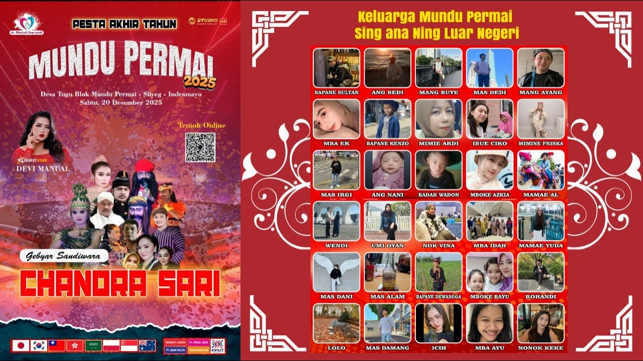LIVE SANDIWARA CHANDRA SARI || ACARA AKHIR TAHUN MUNDU PERMAI 2025 || 20 DES 2025 [ EDISI MALAM ]