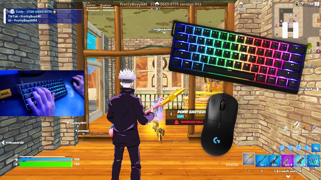 Wooting 60HE Keyboard Review & Gameplay Fortnite ZoneWars