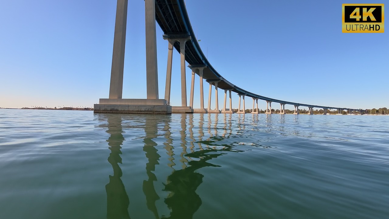 Paddleboarding Under the Coronado Bridge | ASMR Ocean Sounds & Calm Water in San Diego