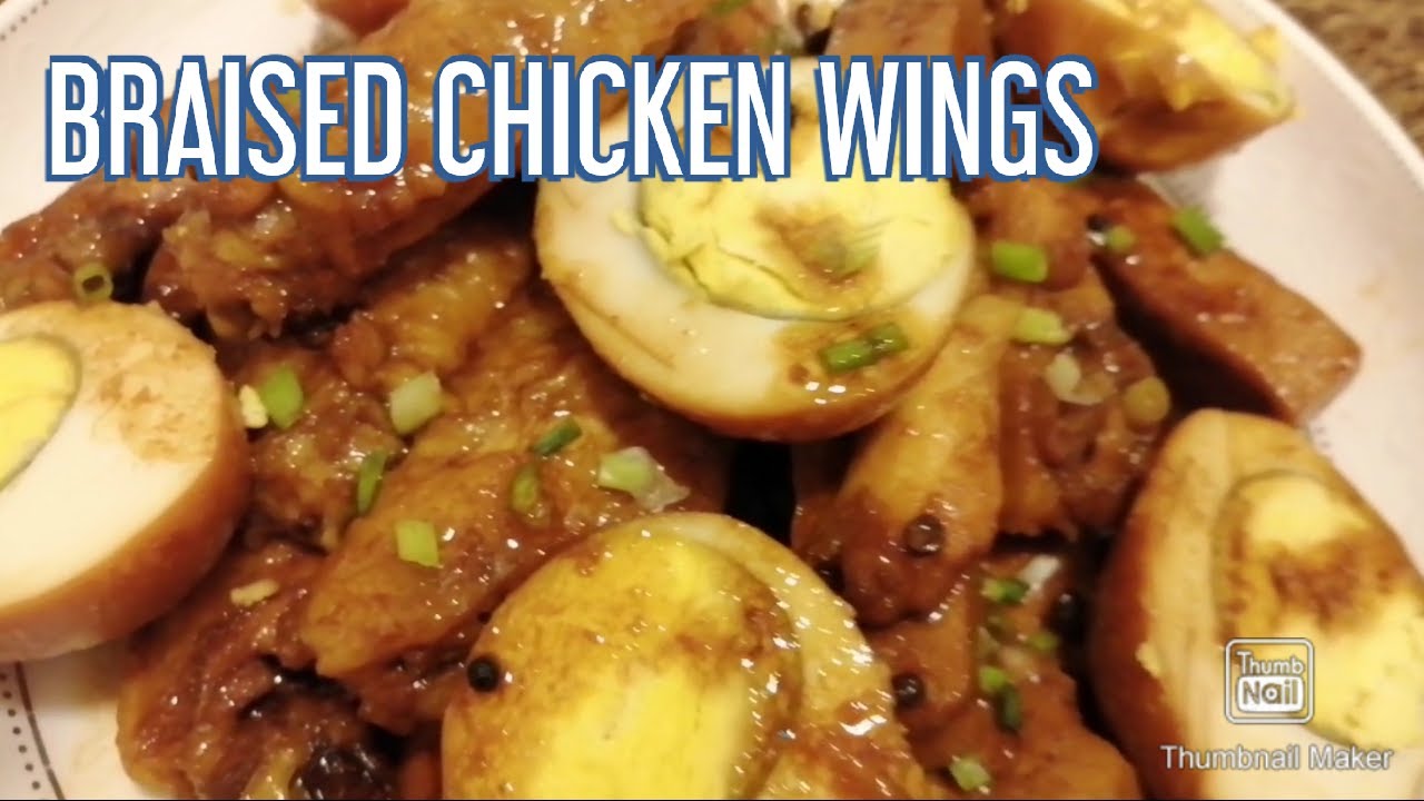 Braised Chicken Wings with Hard-boiled Eggs in Lo Sui Marinade / Chinese Sauce Chicken Wing Recipe