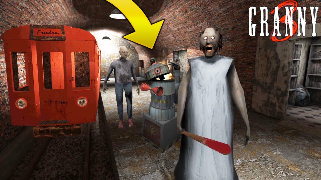 УЕХАЛ на ПОЕЗДЕ от ГРЕННИ без БИЛЕТА! Обновление Бабки Гренни 3! - Granny 3