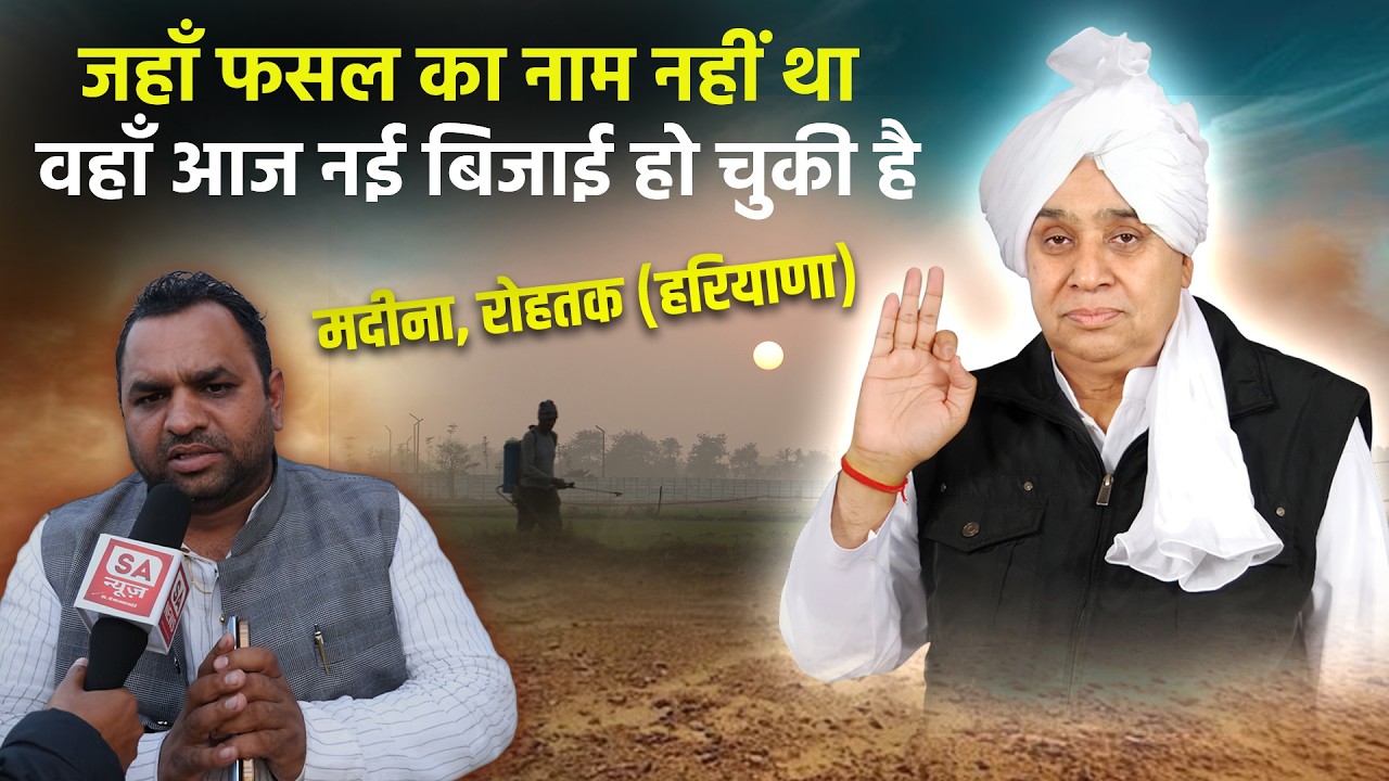 मंदिर पे चढ़कर देखते थे बाढ़ का पानी -  गाँव मदीना, रोहतक (हरियाणा) में अब एक बूंद भी पानी नहीं।