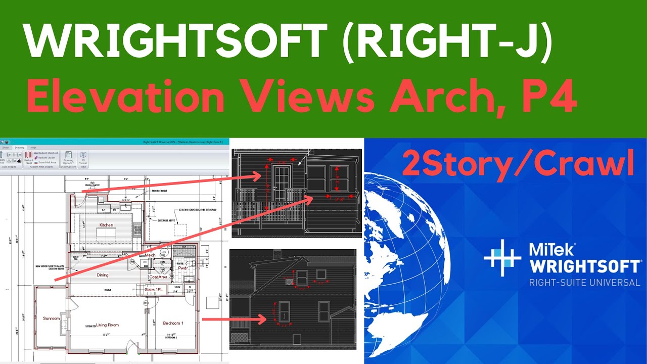 Wrightsoft (Part 4): 2 Story /Crawl - Elevation View (Arch), Second Floor Layout