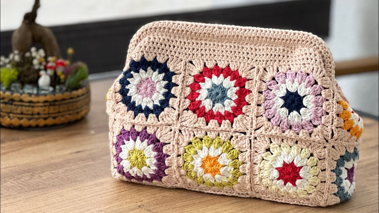 Motif Burslu Çanta Örüyorum #örgü #crochet #handmade #motifçanta #ayshahobi