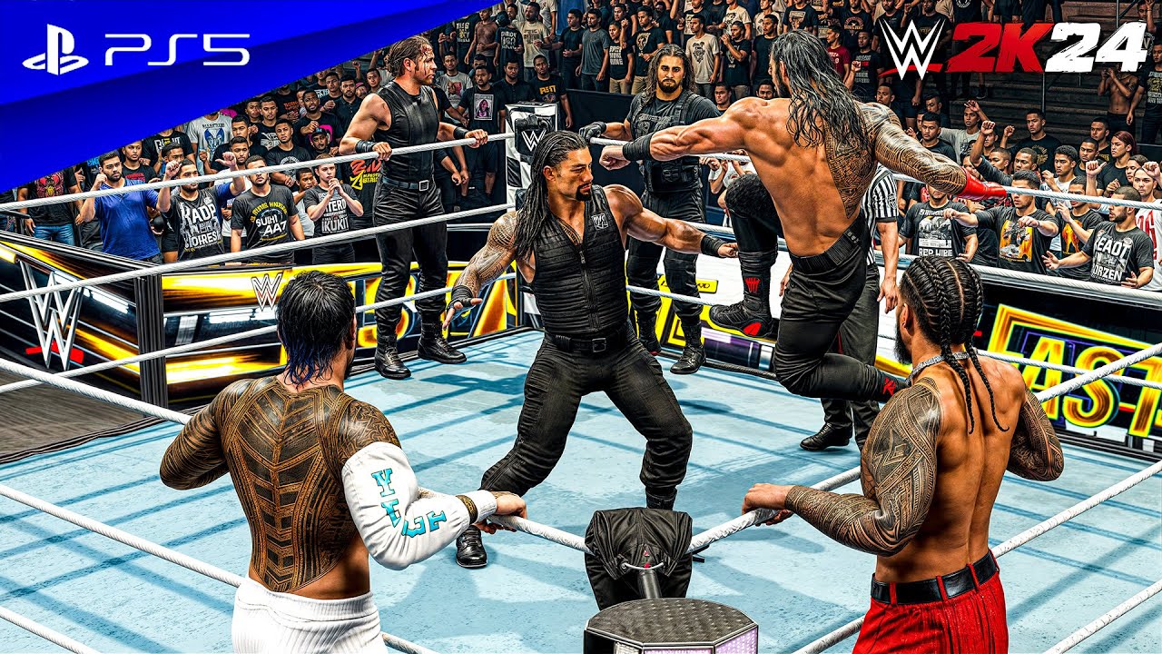 WWE 2K24 - The Shield vs. The Bloodline | Tag Team Elimination Match | PS5™ [4K60]