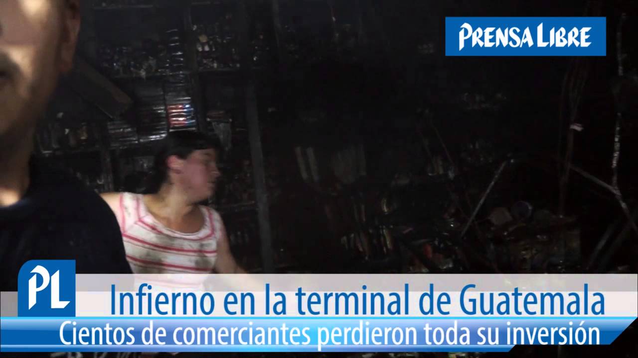 Damnificados del incendio del Mercado La Terminal en Guatemala