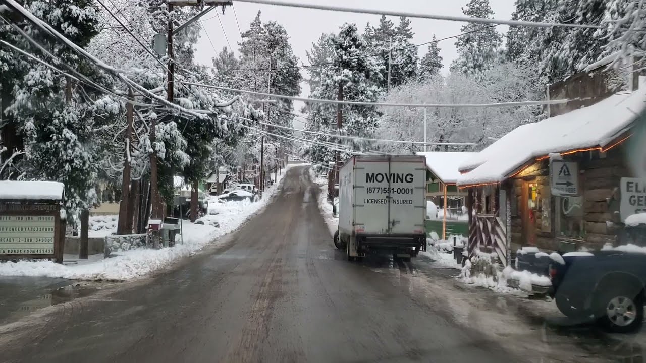 Live snow drive redlands CA to forest falls 4pm Tues Dec 28 2021