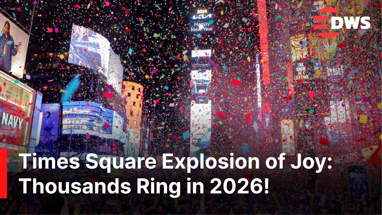 2026 MOMENT: Epic New Year&rsquo;s Eve in Times Square: Thousands Celebrate as the Ball Drops 2026 | AQ1Z