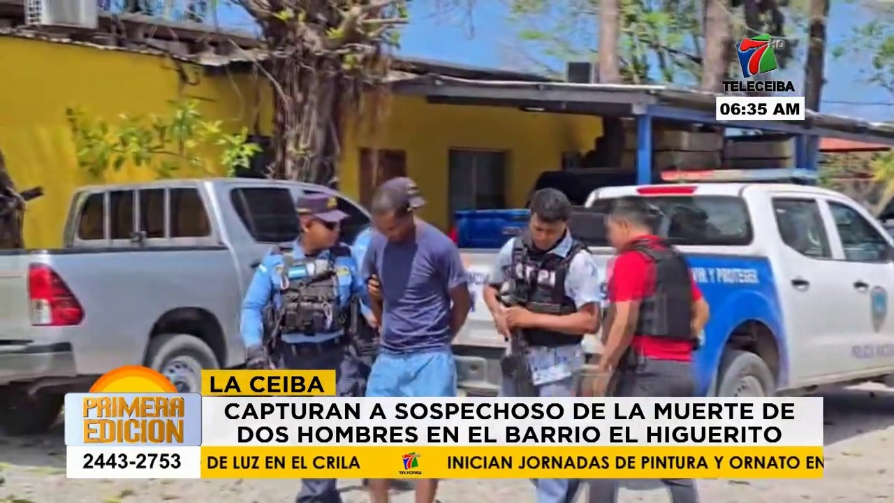 Capturan a sospechos0 en la muerte de dos personas en La Ceiba, Atlántida