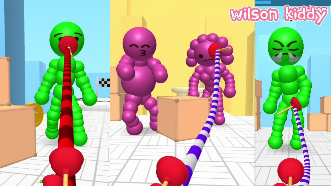 Bocil vs Manusia Bola 🤣😂 | Plunger Hero | Game Wilson Kiddy
