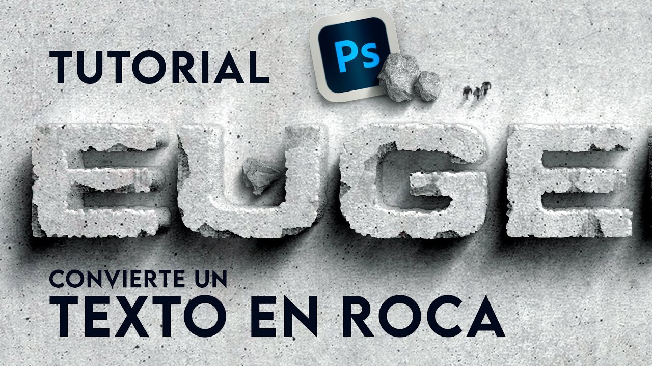 Como hacer un texto estilo roca realista con Photoshop