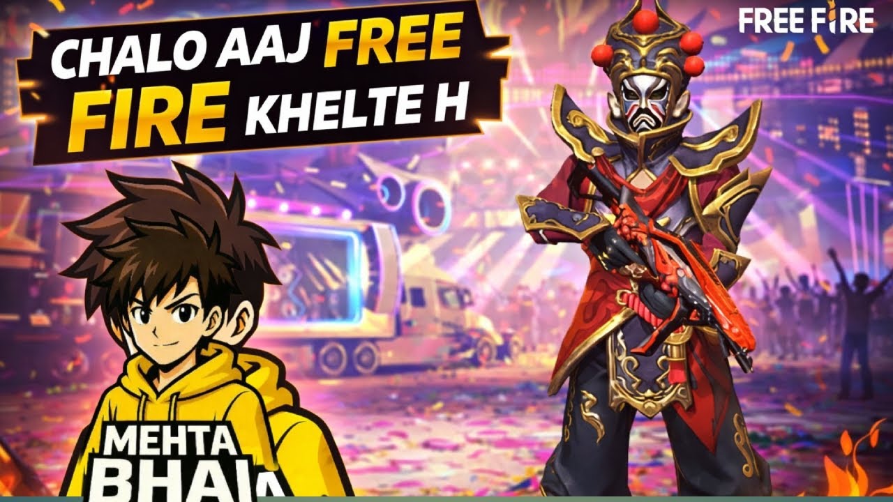 chalo aaj Free fire khelte h go for 1k #drsmehta sunday special live 