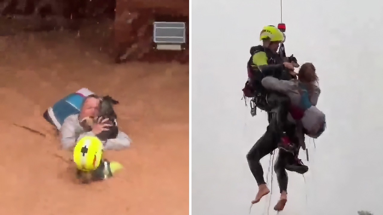 Trapped in Rising Flood&hellip; This Lady Wouldn&rsquo;t Leave Her Dog #rescue #hero #dogs