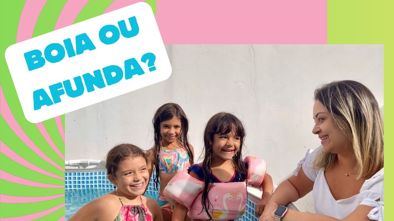 O que BOIA ou AFUNDA na piscina? 🏊‍♀️ Desafio divertido com as crianças!