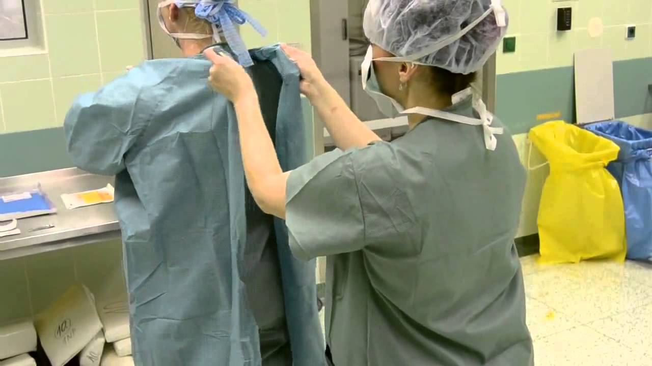 Putting on Sterile Gown and Gloves
