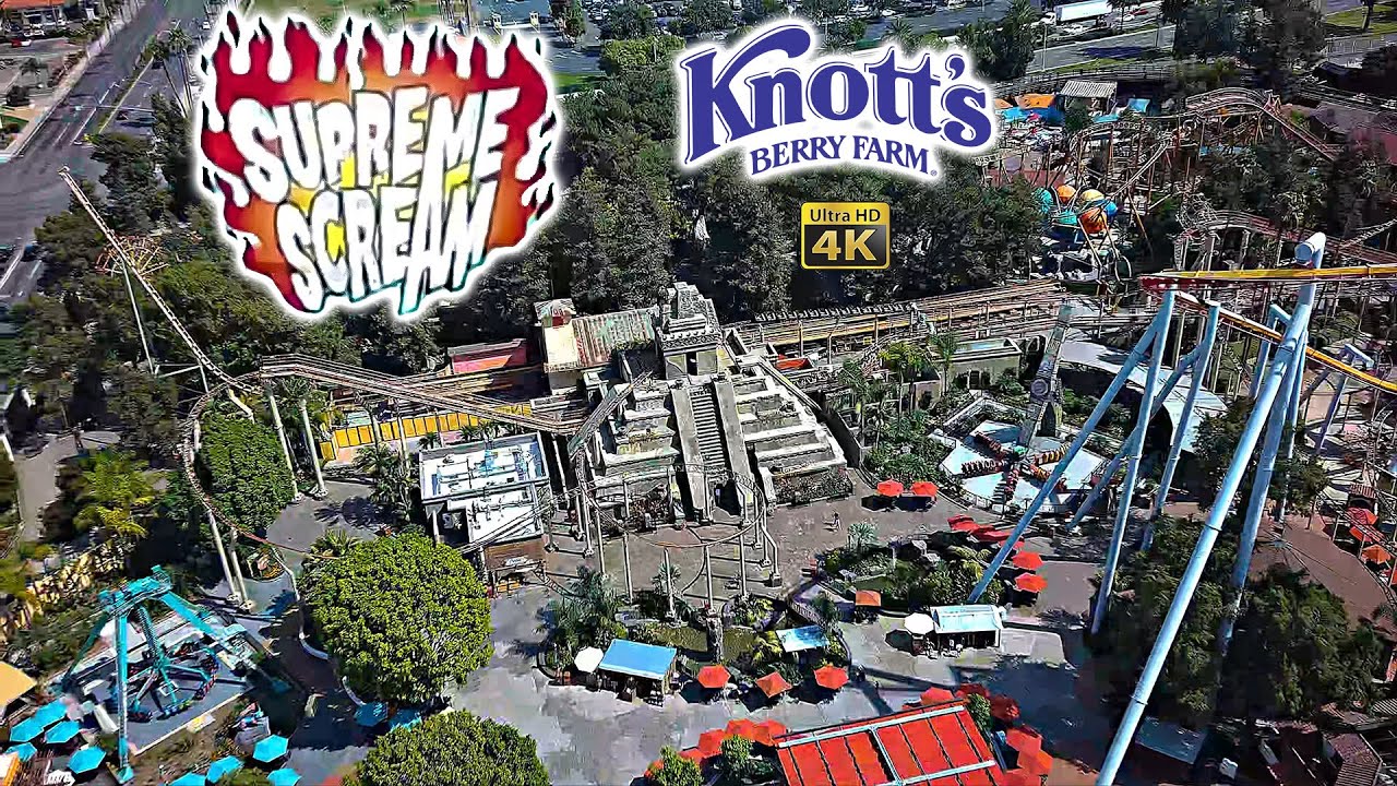 2023 Supreme Scream Drop Tower On Ride 4K POV Knott's Berry Farm