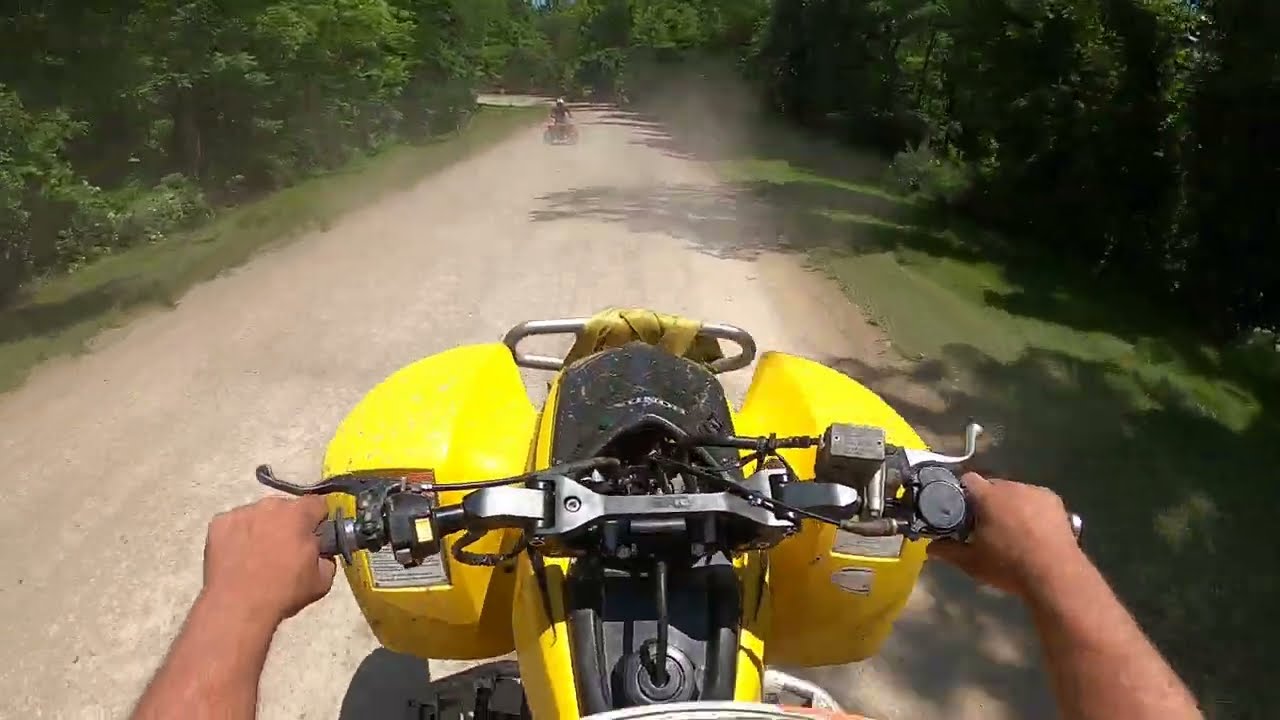 Honda 400ex trail riding at perry forest
