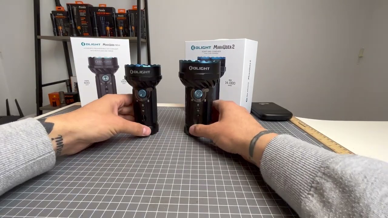 Olight Marauder Mini против Marauder 2 — какой фонарик лучше? #olight #кемпинг