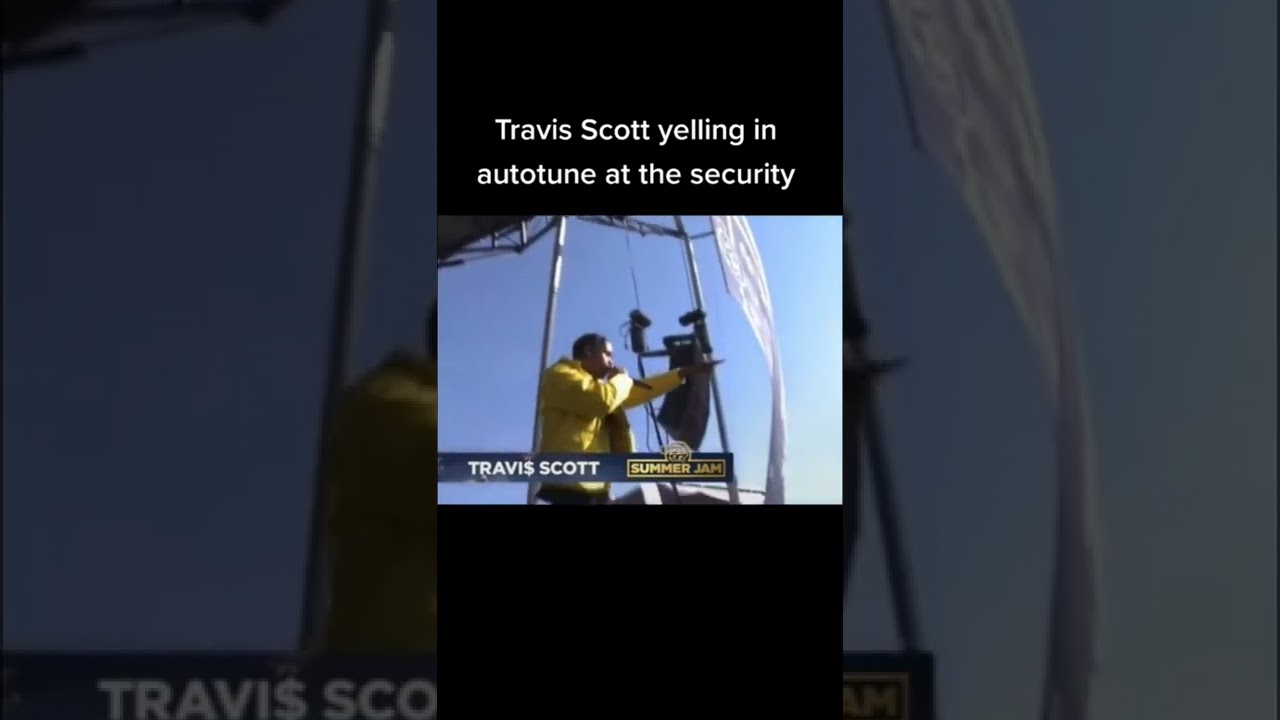 Travis Scott Yelling In Autotune At The Security!!#shorts