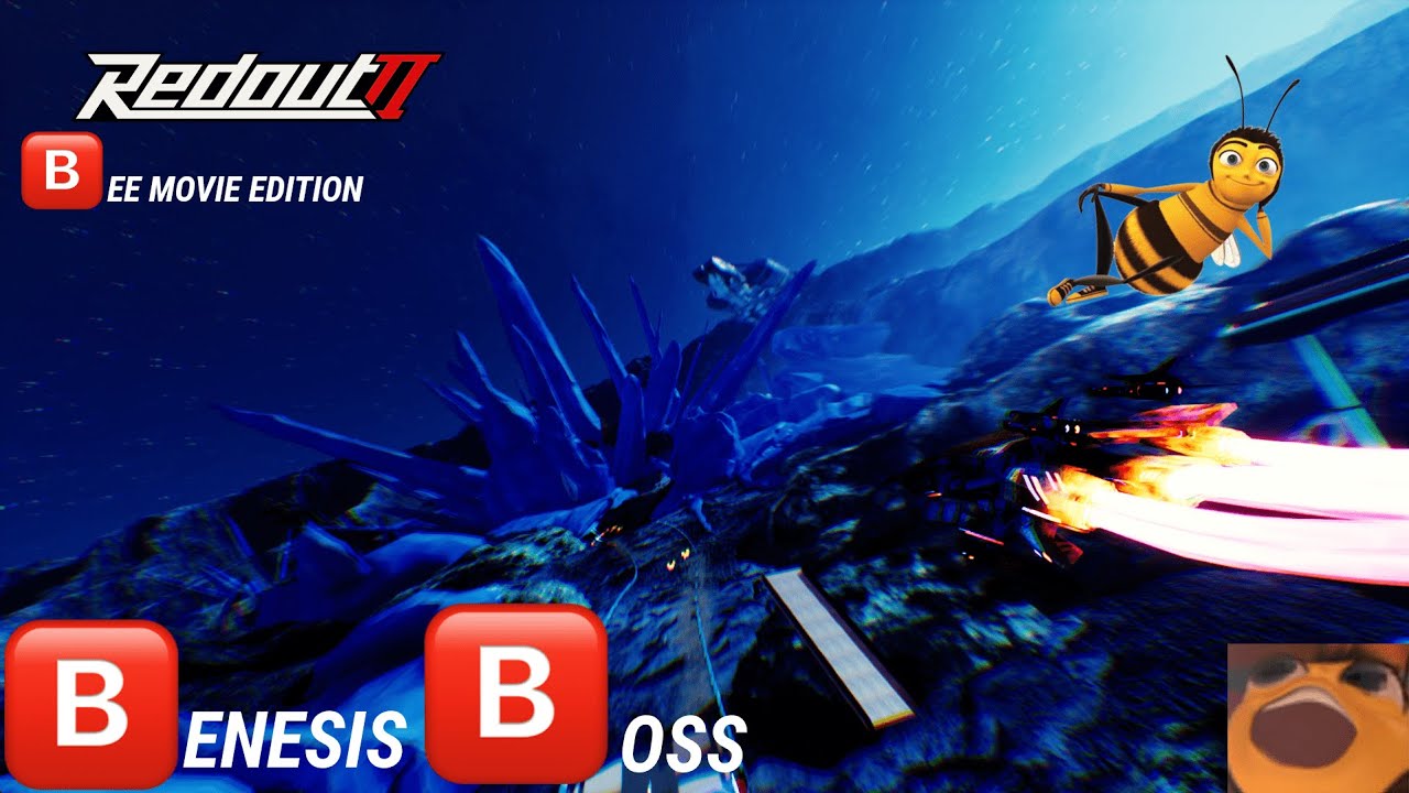 Redout 2's Genesis Boss but every Hyperboost plays the Bee Movie at 150000% speed